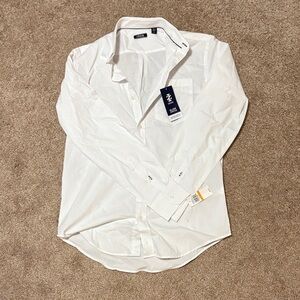 IZOD Men's White Button Down Shirt
